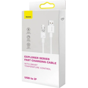 Kabel Baseus Explorer Series USB-A/Lightning 2m 2.4A (bílý)