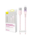 Cablul Baseus Explorer Series USB-A/Lightning 2m 2.4A (roz)