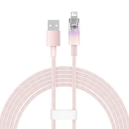 Kup Cablul Baseus Explorer Series USB-A/Lightning 2m 2.4A (roz) - BSU4320 - {ean13} - Sklep Home Screen