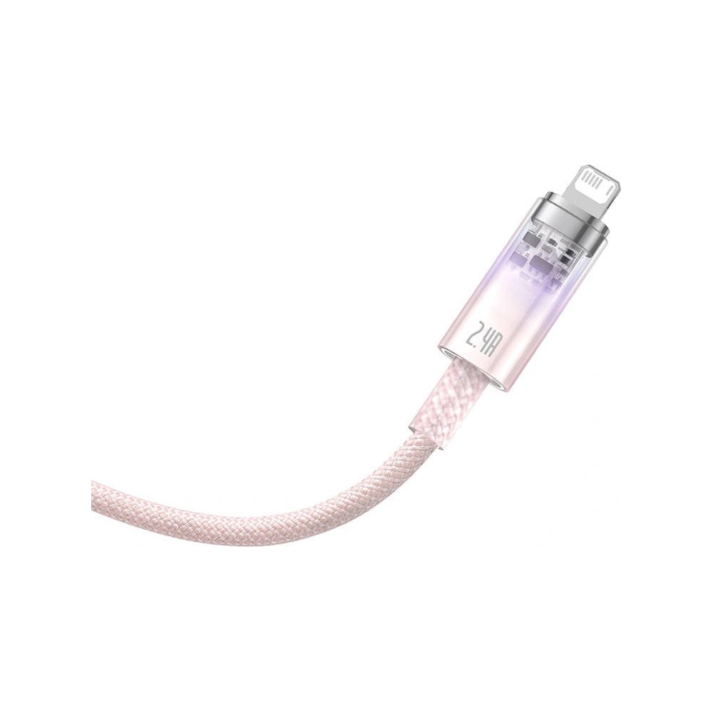 Kabel Baseus Explorer Series USB-A/Lightning 2m 2.4A (różowy)