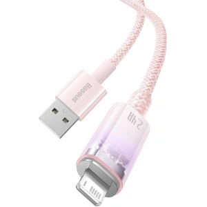 Kabel Baseus Explorer Series USB-A/Lightning 2m 2.4A (růžový)