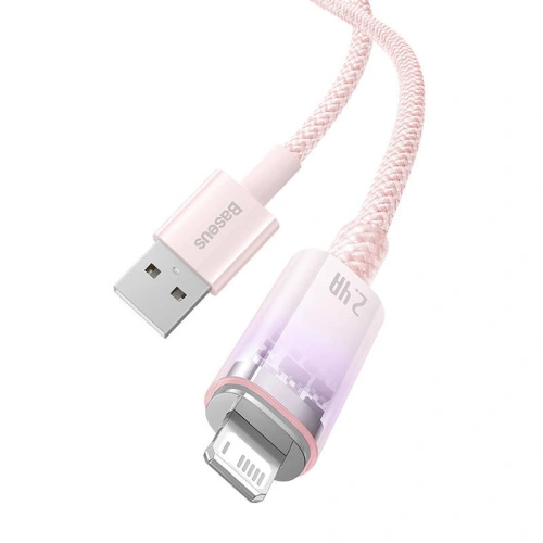 Kup Cablul Baseus Explorer Series USB-A/Lightning 2m 2.4A (roz) - BSU4320 - {ean13} - Sklep Home Screen