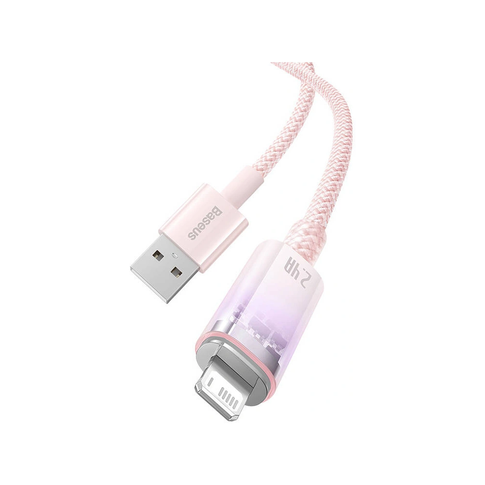 Kabel Baseus Explorer Series USB-A/Lightning 2m 2.4A (różowy)