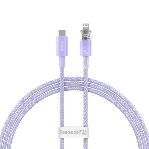 Kup Kábel Baseus Explorer Sorozat USB-C/Lightning 1m 20W (lila) - BSU4321 - {ean13} - Sklep Home Screen