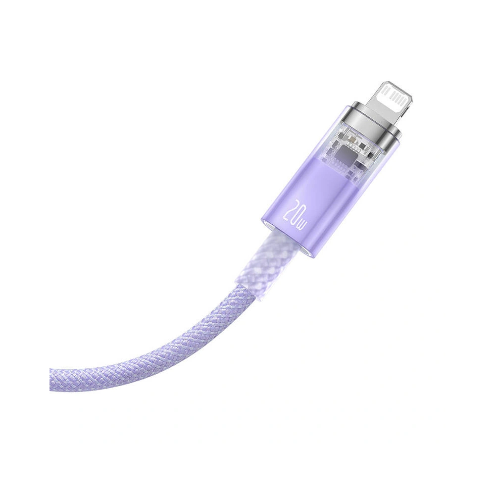 Kabel Baseus Explorer Series USB-C/Lightning 1m 20W (fioletowy)