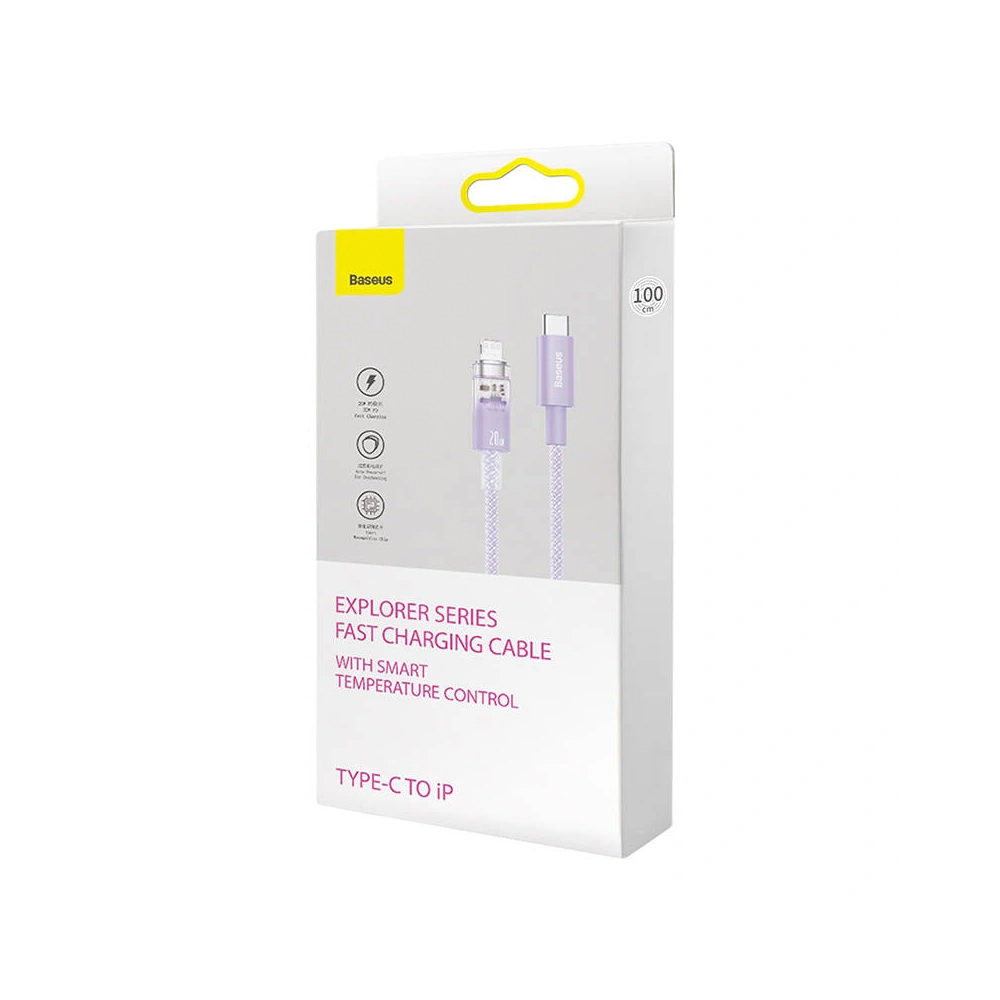Kabel Baseus Explorer Series USB-C/Lightning 1m 20W (fioletowy)