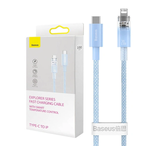 Kup Kabel Baseus Explorer Series USB-C/Lightning 1m 20W (modrý) - BSU4322 - {ean13} - Sklep Home Screen
