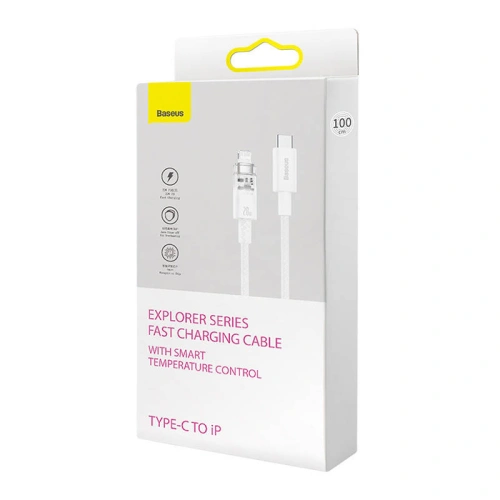 Kup Cablul Baseus Explorer Series USB-C/Lightning 1m 20W (alb) - BSU4323 - {ean13} - Sklep Home Screen