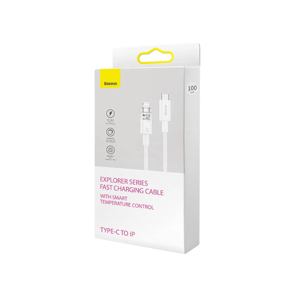 Kabel Baseus Explorer Series USB-C/Lightning 1m 20W (biały)