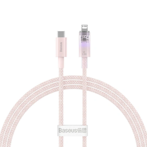 Kup Kábel Baseus Explorer Series USB-C/Lightning 1m 20W (rózsaszín) - BSU4324 - {ean13} - Sklep Home Screen