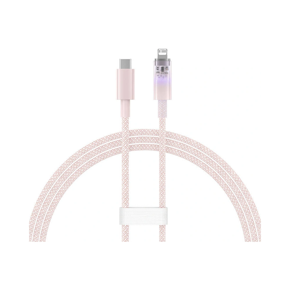 Kabel Baseus Explorer Series USB-C/Lightning 1m 20W (różowy)