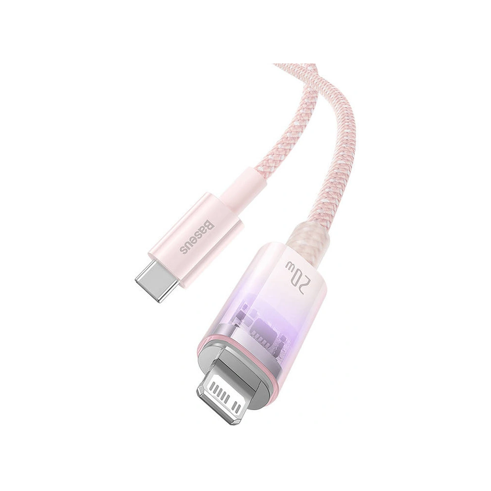 Kabel Baseus Explorer Series USB-C/Lightning 1m 20W (różowy)