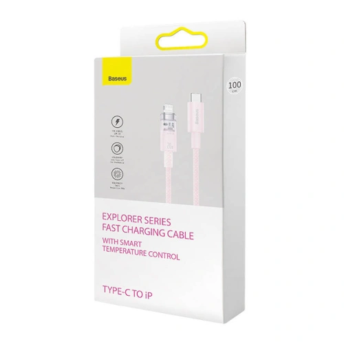 Kup Cablu Baseus Explorer Series USB-C/Lightning 1m 20W (roz) - BSU4324 - {ean13} - Sklep Home Screen