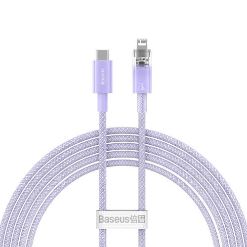 Kup Kabel Baseus Explorer Series USB-C/Lightning 2m 20W (fialový) - BSU4325 - {ean13} - Sklep Home Screen