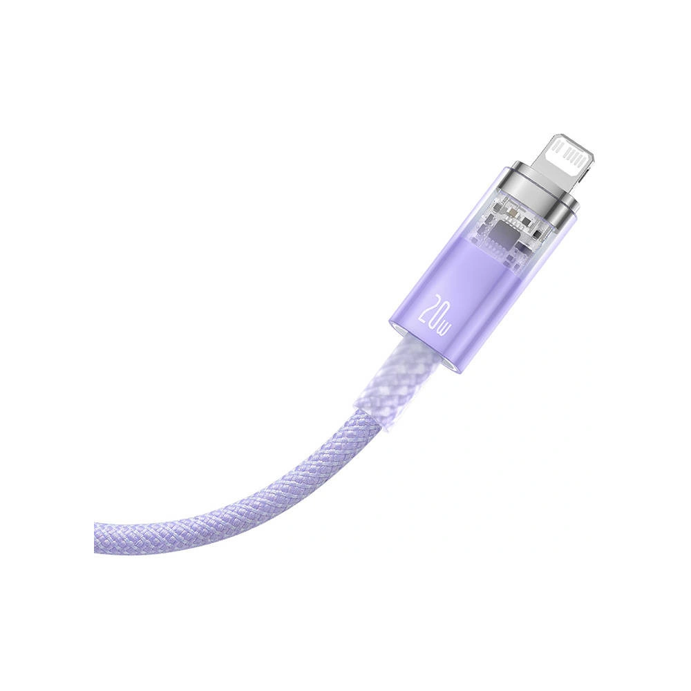 Kabel Baseus Explorer Series USB-C/Lightning 2m 20W (fioletowy)