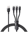 Mcdodo 1.2m 3-in-1-Kabel CA-0930 USB-A/USB-C - Lightning - microUSB 6A, (schwarz)