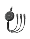 Mcdodo 1.2m 3-in-1-Kabel CA-3570 USB-A/USB-C - Lightning - microUSB (schwarz)