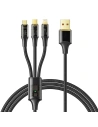 Kábel 3w1 Mcdodo CA-3330 USB-A/USB-C - Lightning - microUSB 1.2m (fekete)