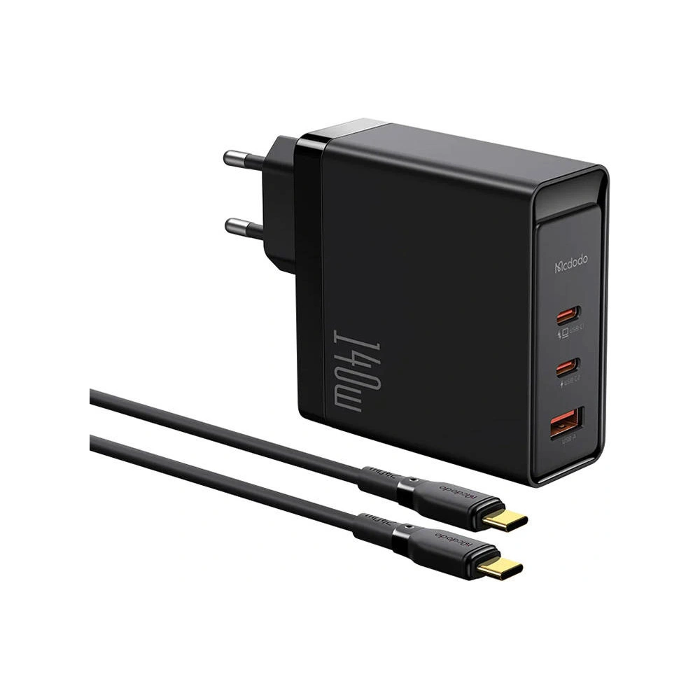 Ładowarka sieciowa Mcdodo CH-2913 GaN 2x USB-C, USB-A 140W (czarna)