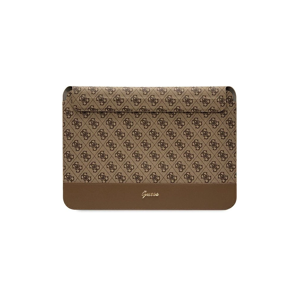 Etui Guess Sleeve GUCS14PS4SGW 14 cali brązowy/brown 4G Stripe Metal Logo