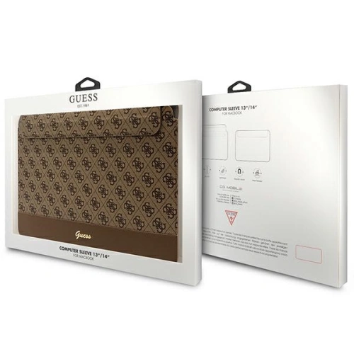 Kup Etui Guess Sleeve GUCS14PS4SGW 14 inch brown/brown 4G Stripe Metal Logo - GUE2618 - {ean13} - Sklep Home Screen