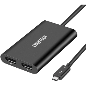 Kup Choetech HUB-Adapter HUB-D03 USB-C Thunderbolt 3 (40Gbps)/2xDisplayPort 4K 60Hz schwarz - CHT65 - {ean13} - Sklep Home Screen