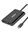 Choetech HUB-Adapter HUB-D03 USB-C Thunderbolt 3 (40Gbps)/2xDisplayPort 4K 60Hz schwarz