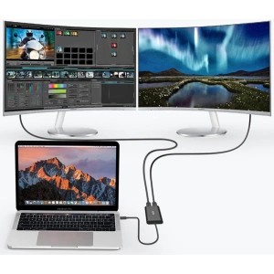 Kup Choetech HUB-Adapter HUB-D03 USB-C Thunderbolt 3 (40Gbps)/2xDisplayPort 4K 60Hz schwarz - CHT65 - {ean13} - Sklep Home Screen