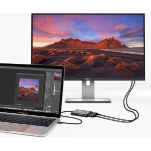 Kup Choetech HUB-Adapter HUB-D03 USB-C Thunderbolt 3 (40Gbps)/2xDisplayPort 4K 60Hz schwarz - CHT65 - {ean13} - Sklep Home Screen