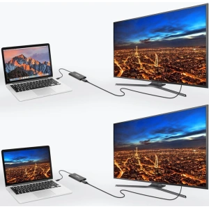 Kup Adapter HUB Choetech HUB-D03 USB-C Thunderbolt 3 (40Gbps)/2xDisplayPort 4K 60Hz negru - CHT65 - {ean13} - Sklep Home Screen