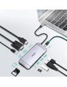 Kup Choetech Adapter HUB HUB-M15 9in1 USB-C/3xUSB 3.2 Gen 1 - SD und TF Kartenleser - HDMI 4K 30Hz - VGA Full HD 60Hz - USB-C - RJ45 grau - CHT66 - {ean13} - Sklep Home Screen