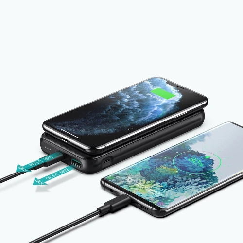 Kup Powerbank Choetech B650 10000mAh 18W QC PD USB-A/USB-C z ładowaniem bezprzewodowym Qi 10W czarny - CHT67 - {ean13} - Sklep Home Screen