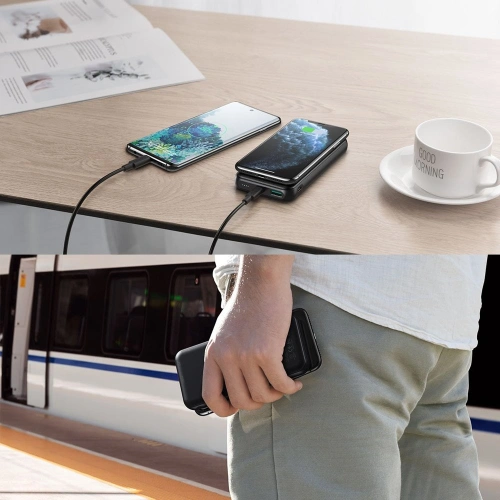 Kup Powerbank Choetech B650 10000mAh 18W QC PD USB-A/USB-C z ładowaniem bezprzewodowym Qi 10W czarny - CHT67 - {ean13} - Sklep Home Screen