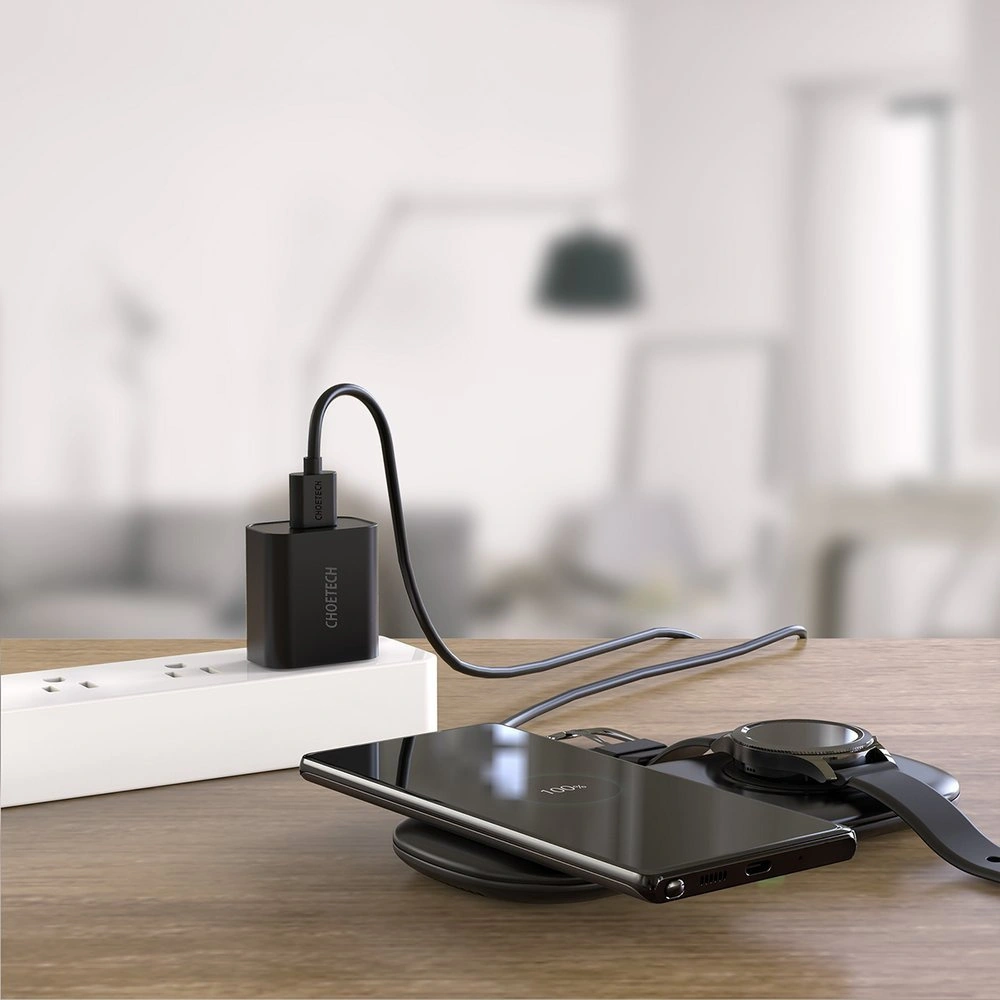 Ładowarka bezprzewodowa Choetech T570-S Qi 10W do telefonu i Samsung Galaxy Watch czarny