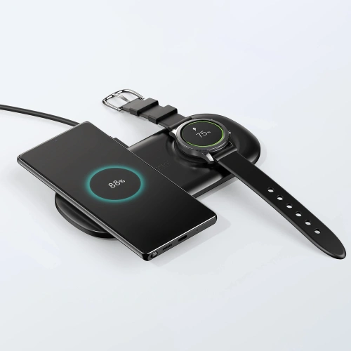 Kup Vezeték nélküli töltő Choetech T570-S Qi 10W telefonhoz és Samsung Galaxy Watch fekete - CHT71 - {ean13} - Sklep Home Screen