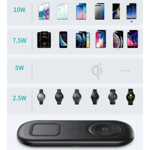 Kup Ładowarka bezprzewodowa Choetech T570-S Qi 10W do telefonu i Samsung Galaxy Watch czarny - CHT71 - {ean13} - Sklep Home Screen