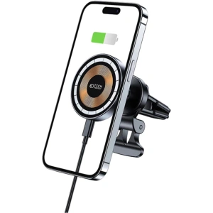 Kup Uchwyt samochodowy z ładowarką bezprzewodową Tech-Protect MM15W-V5 Magnetic MagSafe Vent Car Mount Wireless Charger 15W Black - THP2047 - {ean13} - Sklep Home Screen