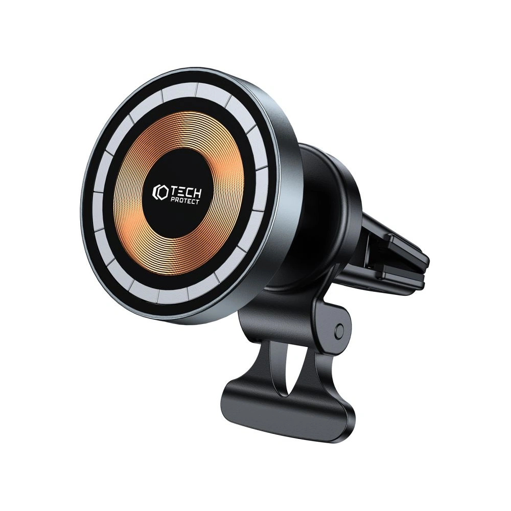 Uchwyt samochodowy z ładowarką bezprzewodową Tech-Protect MM15W-V5 Magnetic MagSafe Vent Car Mount Wireless Charger 15W Black