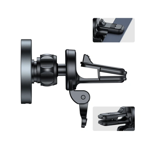 Kup Uchyt do auta s bezdrátovou nabíječkou Tech-Protect MM15W-V5 Magnetic MagSafe Vent Car Mount Wireless Charger 15W Black - THP2047 - {ean13} - Sklep Home Screen