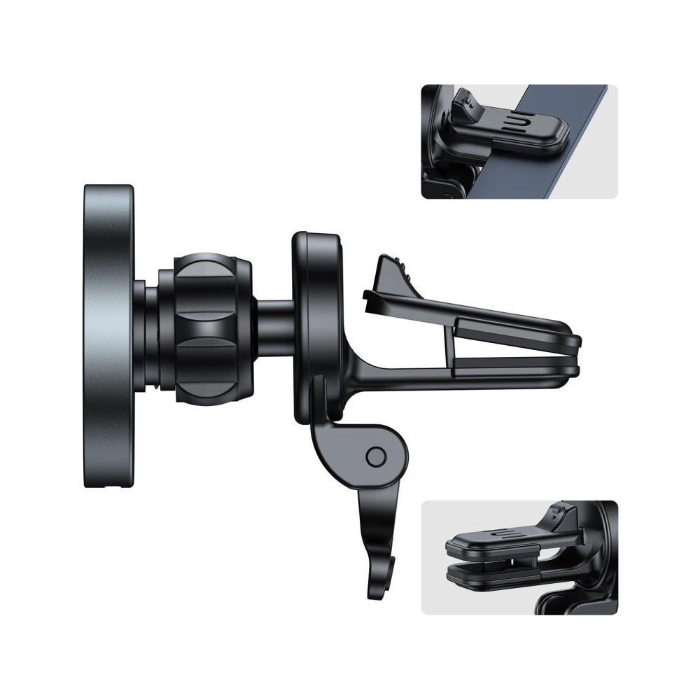 Uchwyt samochodowy z ładowarką bezprzewodową Tech-Protect MM15W-V5 Magnetic MagSafe Vent Car Mount Wireless Charger 15W Black