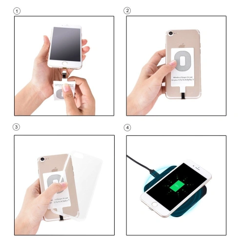 Buy Choetech WP-IP Adapter for wireless charging Lightning Qi white - CHT75 - {ean13} - Home Screen Store Europe