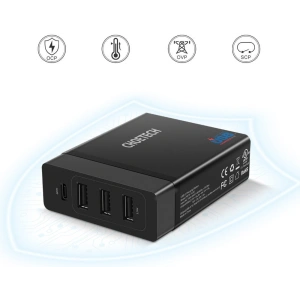 Kup Ładowarka sieciowa Choetech PD72-1C3U 3x USB-A/USB-C 60W Power Delivery czarny - CHT77 - {ean13} - Sklep Home Screen
