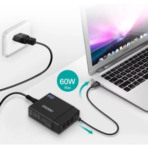 Kup Ładowarka sieciowa Choetech PD72-1C3U 3x USB-A/USB-C 60W Power Delivery czarny - CHT77 - {ean13} - Sklep Home Screen