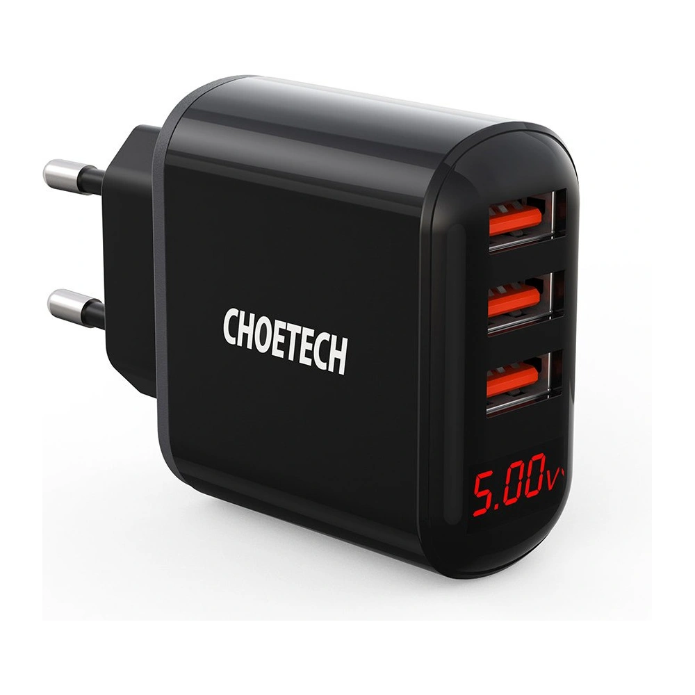 Ładowarka sieciowa Choetech Q5009-EU 3x USB-A 3,4A czarny