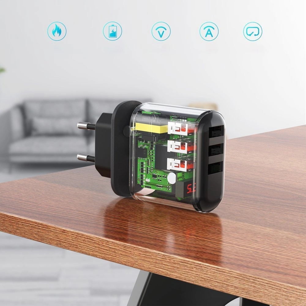 Ładowarka sieciowa Choetech Q5009-EU 3x USB-A 3,4A czarny