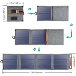 Buy Choetech SC004 Solar Charger USB-A 14W gray - CHT80 - {ean13} - Home Screen Store Europe