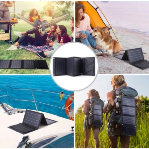 Kup Încărcător solar Choetech SC005 22W pliabil 2xUSB-A negru - CHT81 - {ean13} - Sklep Home Screen