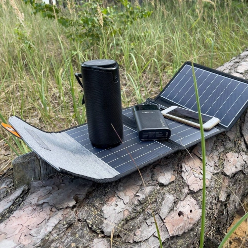 Buy Choetech SC005 Solar Charger 22W 2xUSB-A black - CHT81 - {ean13} - Home Screen Store Europe