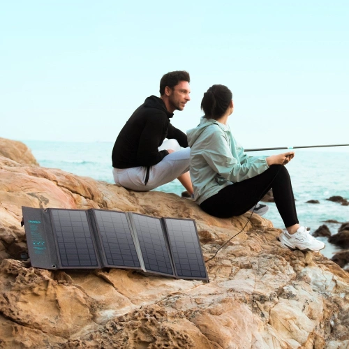 Buy Choetech SC006 Solar Charger USB-A, USB-C 36W QC PD gray - CHT82 - {ean13} - Home Screen Store Europe
