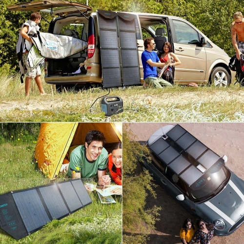 Kup Ładowarka solarna Choetech SC007 80W rozkładana DC, USB-C, 2xUSB-A PD, QC czarna - CHT83 - {ean13} - Sklep Home Screen